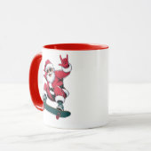 Mug Funny Santa Claus sur skateboard (Devant gauche)