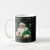 Mug Funny Santa Drinking Beer Splitting G Christmas Ad (Gauche)
