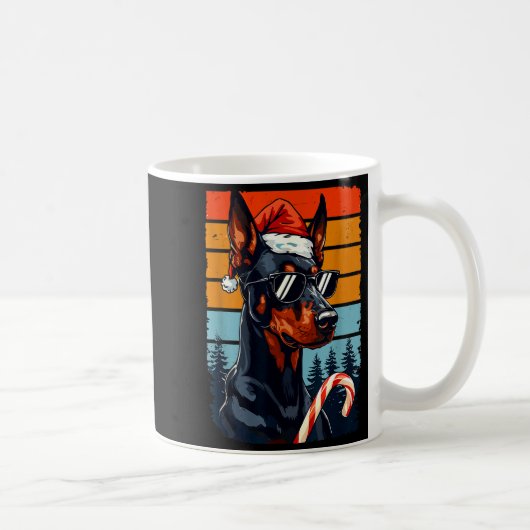 Mug Funny Santa Hat Christmas Dobie Doberman Nscher (Droite)