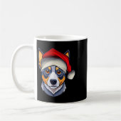 Mug Funny Santa Hat Xmas Pajamas Blue Heeler Dog Chris (Gauche)