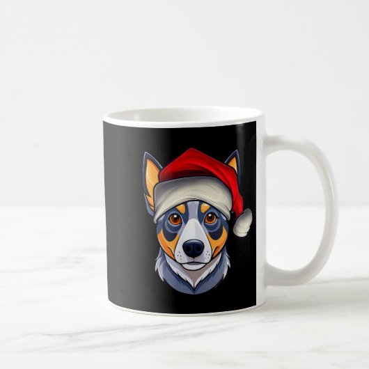 Mug Funny Santa Hat Xmas Pajamas Blue Heeler Dog Chris (Droite)