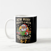 Mug Funny Santa lisant 67 Meme Tee Noël Enseignant (Gauche)