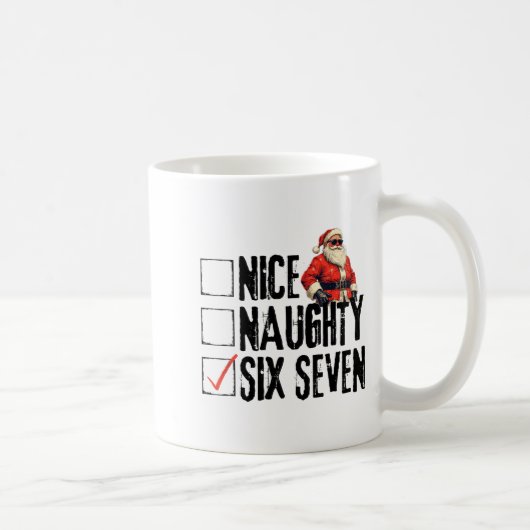 Mug Funny Santa Nice Naughty Six Seven Meme 67 Christm (Droite)