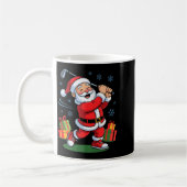 Mug Funny Santa Playing Golf Holiday Christmas Xmas Pa (Gauche)