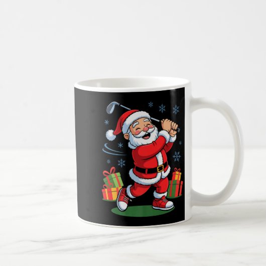 Mug Funny Santa Playing Golf Holiday Christmas Xmas Pa (Droite)