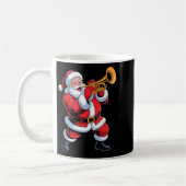 Mug Funny Santa Playing Trumpet Holiday Chrismas Xmas  (Gauche)