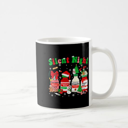 Mug Funny Santa Profol Silent Night Icu Nurses Merry C (Droite)