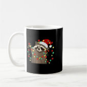 Mug Funny Santa Racoon Overstimulated But Festive Xmas (Gauche)