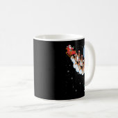 Mug Funny Santa Riding German Shepherd Dog Tree Christ (Devant droit)