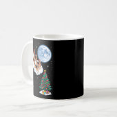 Mug Funny Santa Riding German Shepherd Dog Tree Christ (Devant gauche)
