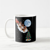 Mug Funny Santa Riding German Shepherd Dog Tree Christ (Gauche)