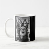 Mug Funny Santa Selfie With Reindeer Christmas (Gauche)