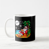 Mug Funny Santa Sungles Drinking Coconut On Beach Chri (Gauche)