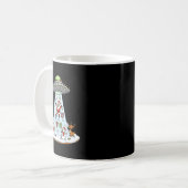 Mug Funny Santa Ufo Delivery Happy Reindeer Snowman Ch (Devant gauche)