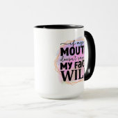 Mug Funny sarcasm face word art  (Devant droit)
