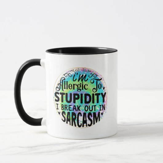 Mug Funny sarcasm word art  (Gauche)