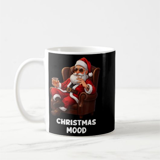 Mug Funny Sarcastic Santa Smoking And Drinking “christ (Gauche)