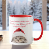 Mug Funny Sarcastic Scottish Chat Santa Hat Noël