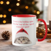 Mug Funny Sarcastic Scottish Chat Santa Hat Noël