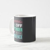 Mug Funny Sarcastic Warning Don't Off Bartender Pun  (Devant gauche)