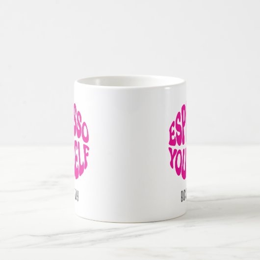 Mug Funny Saying Modern Espresso Yourself Retro Name (Centre)