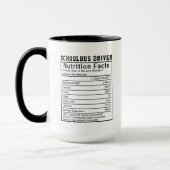 Mug Funny Schoolbus Driver Nutrition Facts Boss Gift (Gauche)