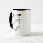 Mug Funny Schoolbus Driver Nutrition Facts Boss Gift (Devant gauche)