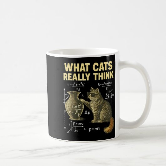 Mug Funny Science Cat Physics What Cats Think Gift Men (Droite)