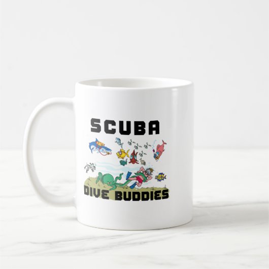 Mug Funny Scuba Dive Buddy  (Gauche)
