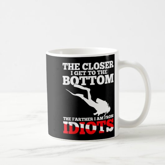 Mug Funny Scuba Diving Flag Dive Quote Scuba Diver Gif (Droite)
