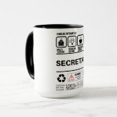 Mug Funny Secrétaire de l'école manipuler l'informatio (Devant gauche)
