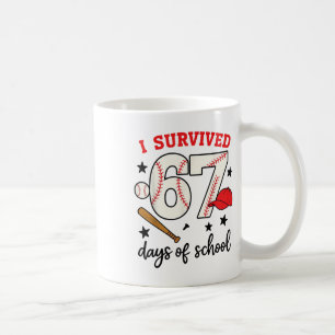 Mug Funny Sell J'ai Survécu 67 Jours De Scolaire Desig