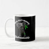 Mug Funny Sensibilisation à la santé mentale Eléphant (Gauche)