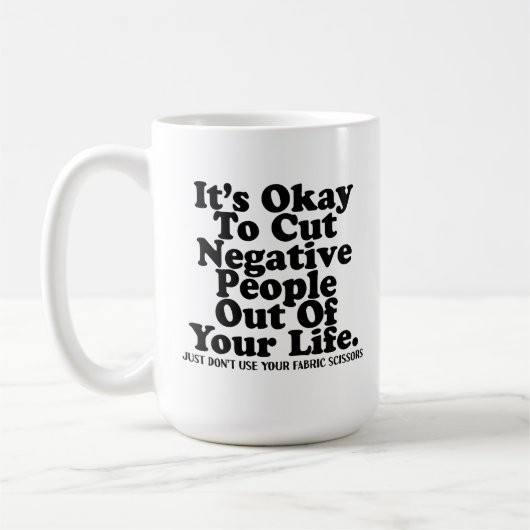 Mug Funny Sewing Fabric Scissors Quote Quilter Sewist (Gauche)