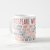Mug Funny Shakespeare Citations Cute Théâtre Vintage (Devant gauche)