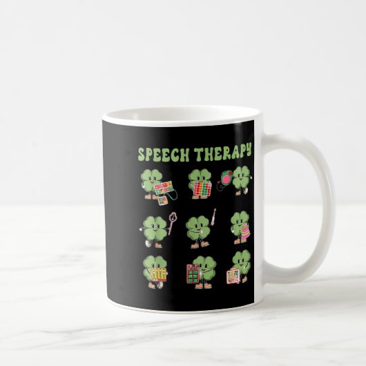 Mug Funny Shamrock Speech Therapy St Patrick's Day Slp (Droite)
