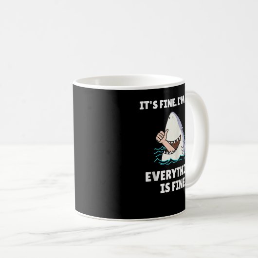 Mug Funny Shark Attack (Devant droit)