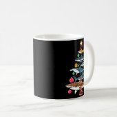 Mug Funny Shark Christmas Tree (Devant droit)
