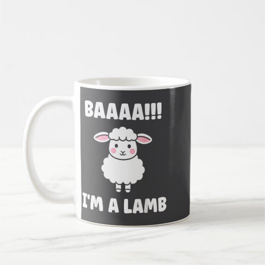 Mug Funny Sheep Quote Baaah I'm A Lamb  (Gauche)