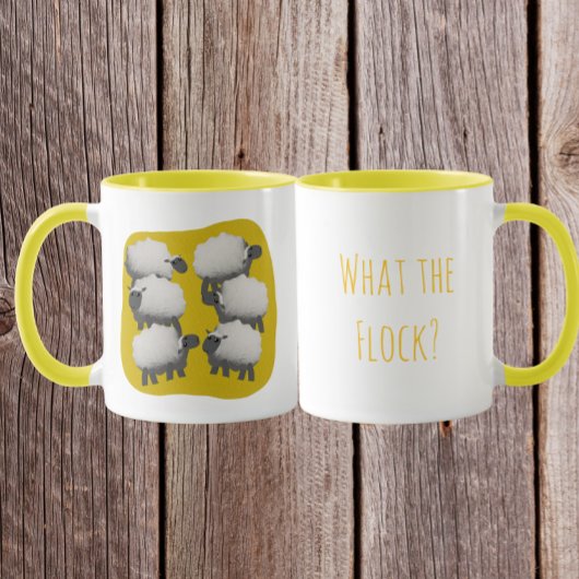 Mug Funny Sheep “What the Flock?