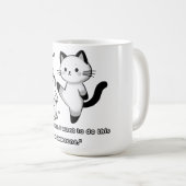 Mug Funny Siamese Cat Kick Illustration (Devant droit)