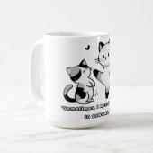 Mug Funny Siamese Cat Kick Illustration (Devant gauche)
