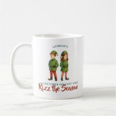 Mug Funny Sigma Gen Z Elf “Rizz the Season” Monogram (Gauche)