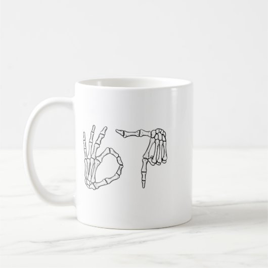 Mug Funny Six Sept 6 7 Mème 67 Squelette Hallowee (Gauche)