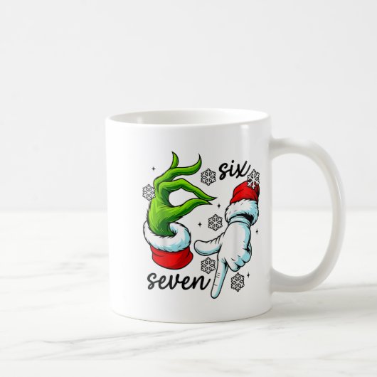 Mug Funny Six Seven 67 Meme 6 7 Christmas Elf Hand Boy (Droite)