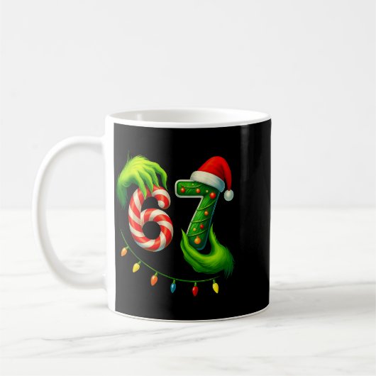 Mug Funny Six Seven 67 Meme 6 7 Santa Christmas Brainr (Gauche)