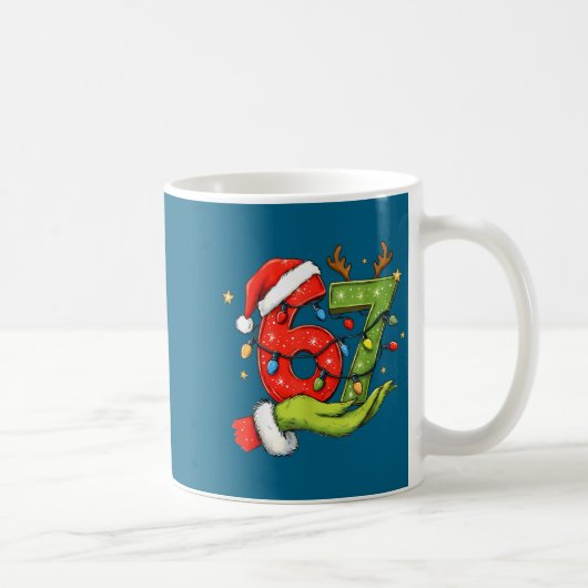 Mug Funny Six Seven 67 Meme Santa Christmas Brainrot P (Droite)
