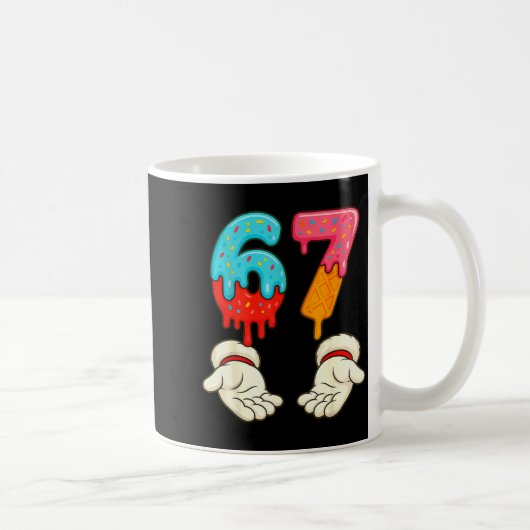 Mug Funny Six Seven 6 7 Meme Christmas Ice Cream Drip (Droite)
