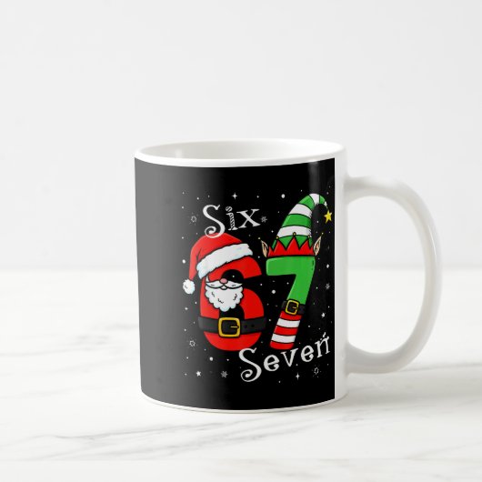 Mug Funny Six Seven 6 7 Meme Christmas Santa Elf Numbe (Droite)