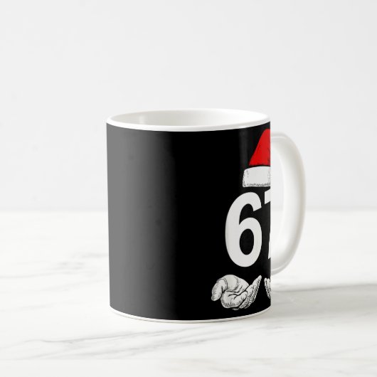 Mug Funny Six Seven 6 7 Meme Gen Alpha Slang Christmas (Devant droit)